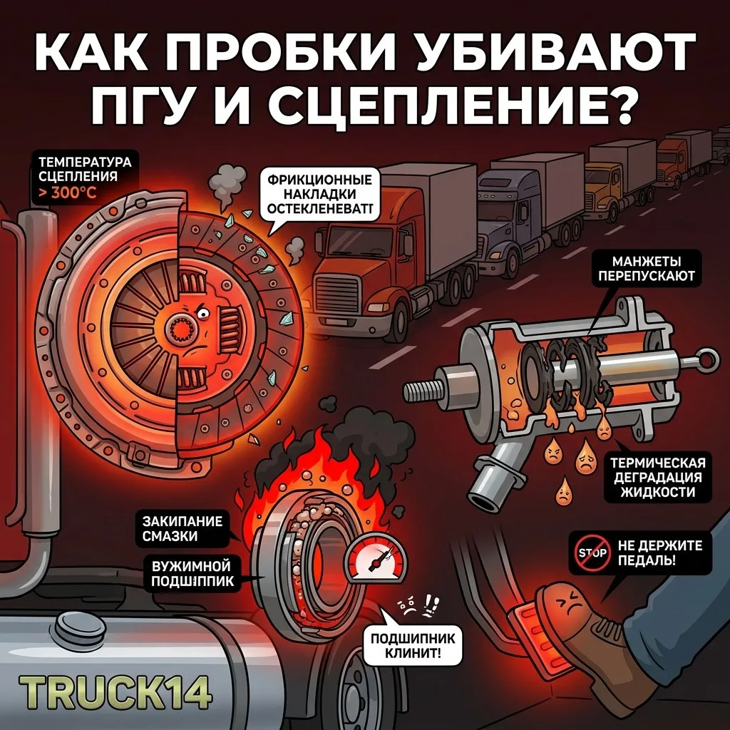 🚦 Ползущий режим: как пробки и очереди на паром убивают ПГУ и сцепление? 🚛

Летом испытания для тя