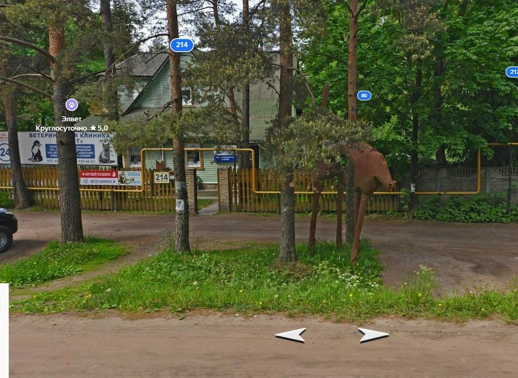 Кот под два метра ростом есть во Всеволожске. К счастью, не живой.