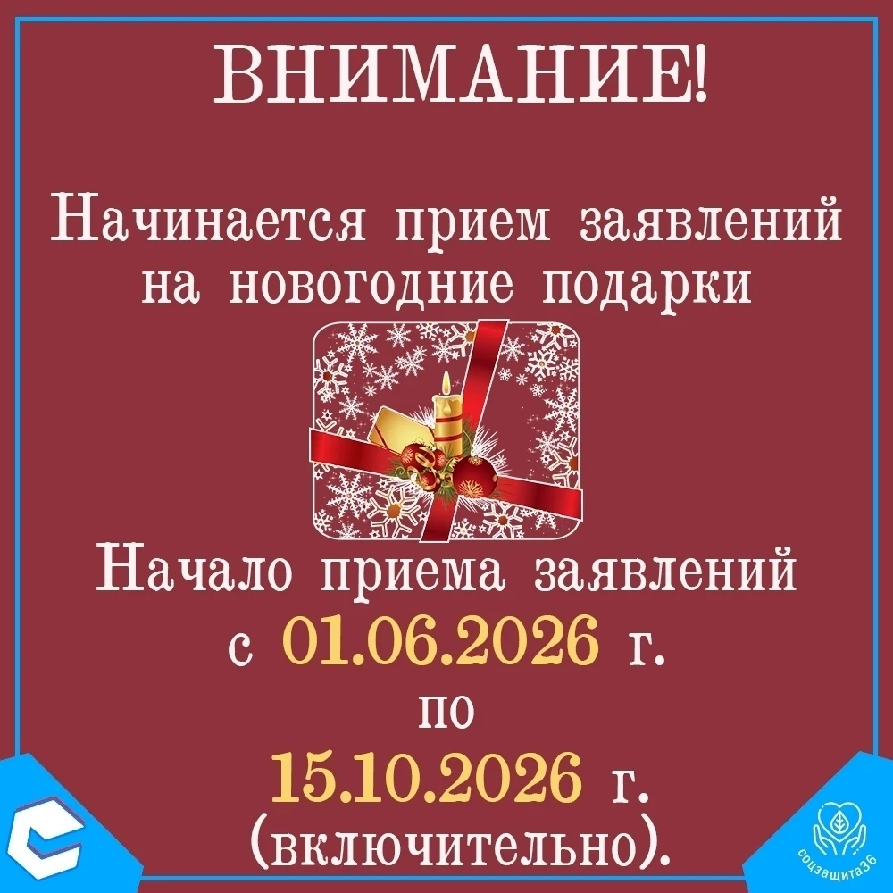 Подать заявление на получение новогоднего подарка можно в администрации Лосевского сель...
