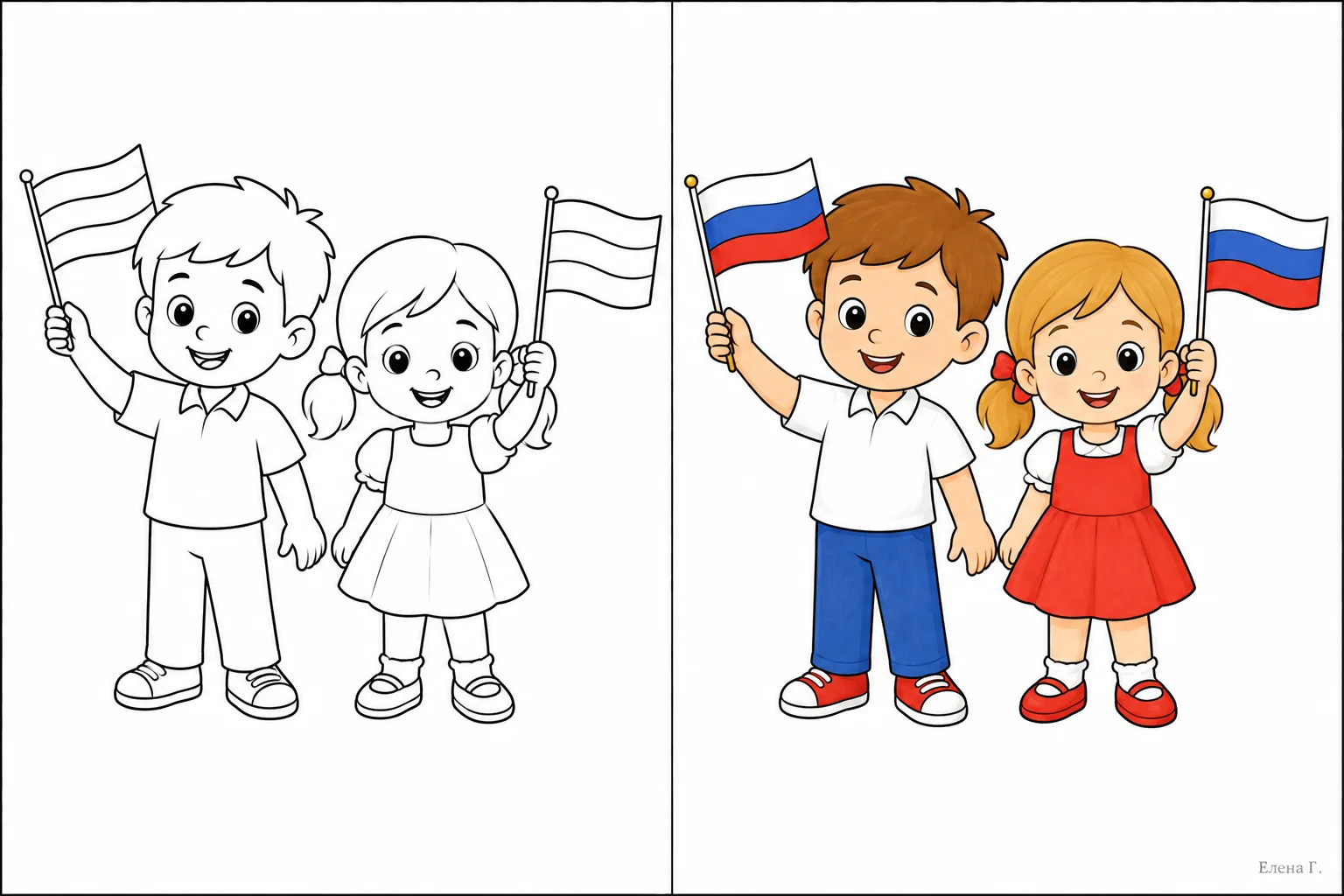 🇷🇺 РАСКРАСКИ К 12 ИЮНЯ
