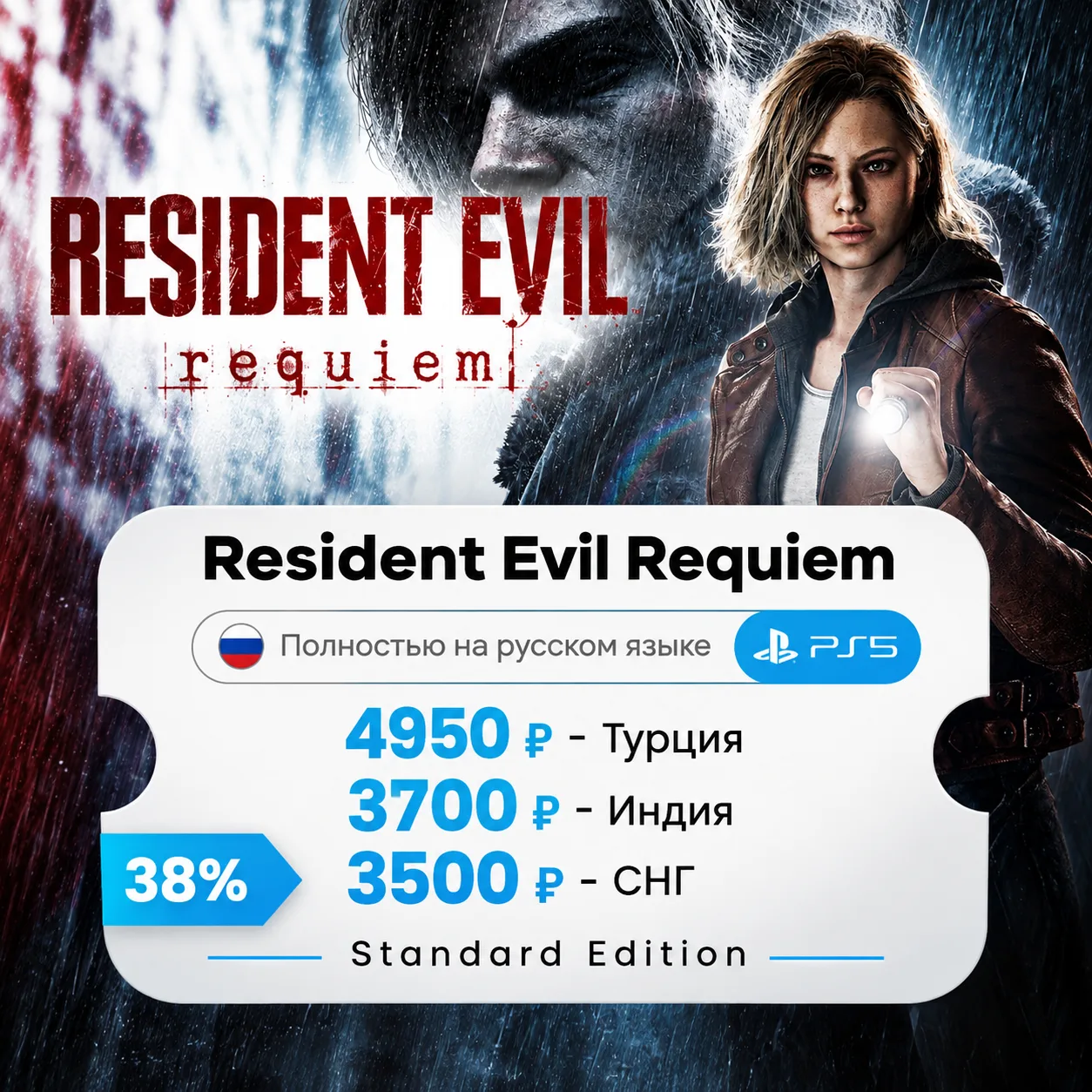 💫 Resident Evil Requiem со скидкой 38% в PS Store на Распродаже в честь выставки Tokyo...