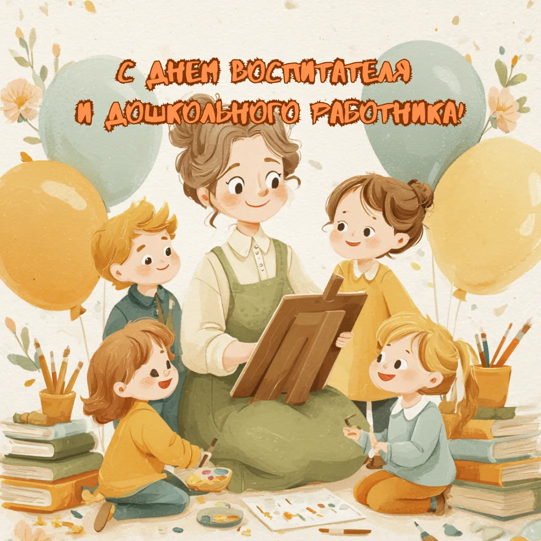 🍂 С Днём воспитателя и всех дошкольных работников! 📚