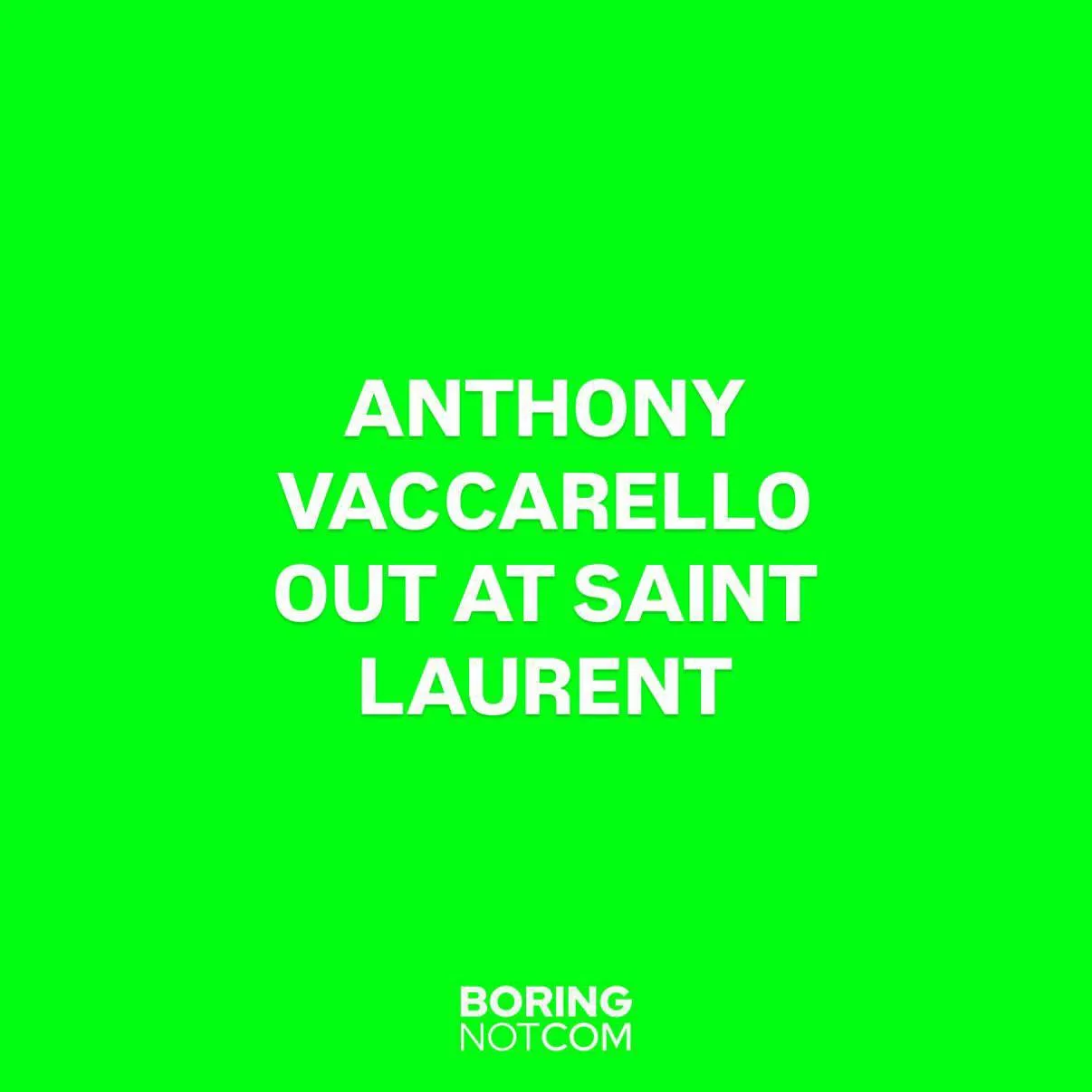 Поговаривают, что Энтони Ваккарелло уходит из Saint Laurent. На его место якобы поставя...