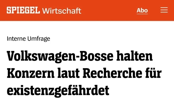 🇩🇪Volkswagen под угрозой исчезновения, — совет директоров VW

 ▪️Ситуация с ведущим германским авт