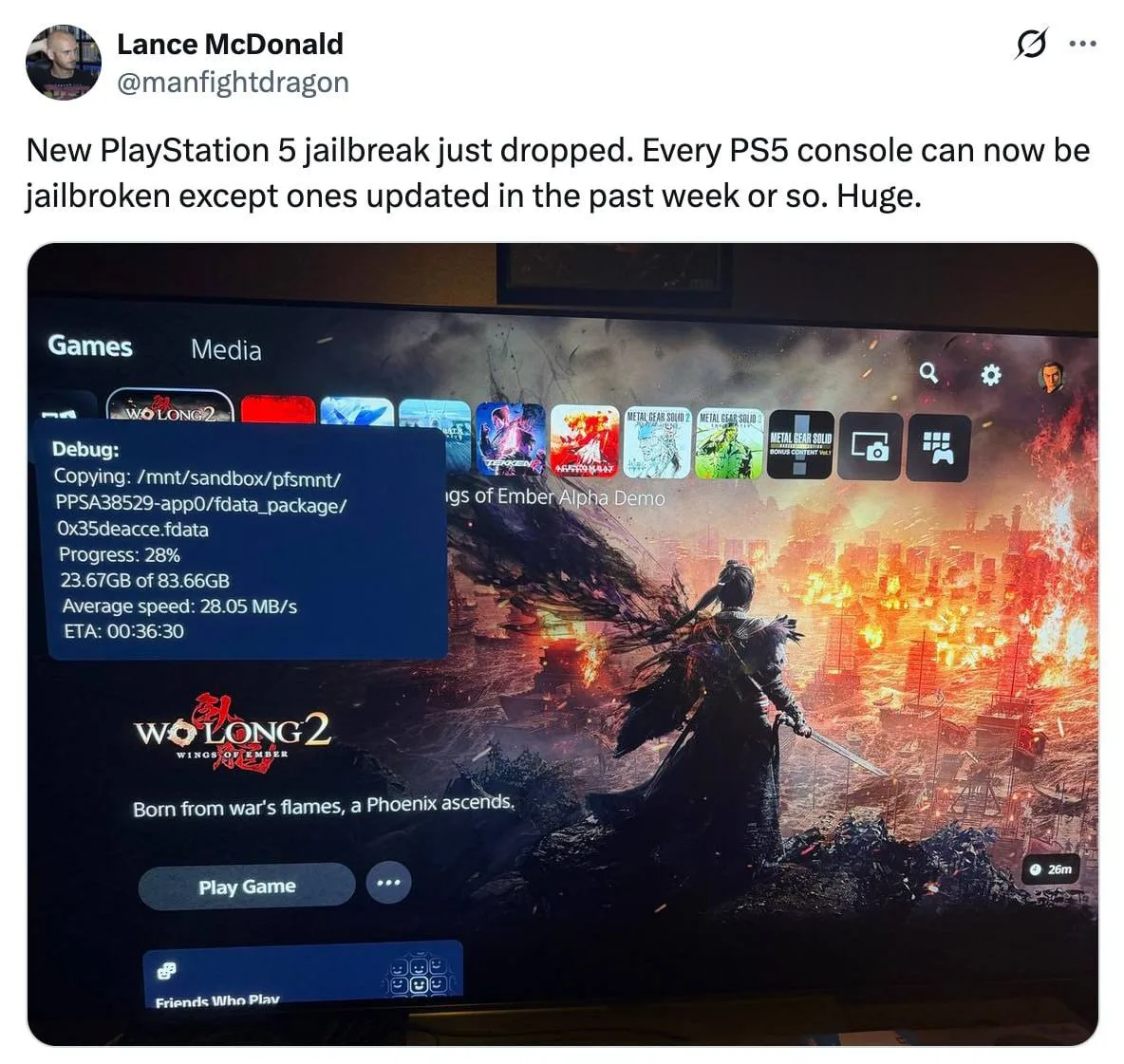 🎮 PS5 поддалась взлому: новый джейлбрейк поддерживает почти все версии консолей.