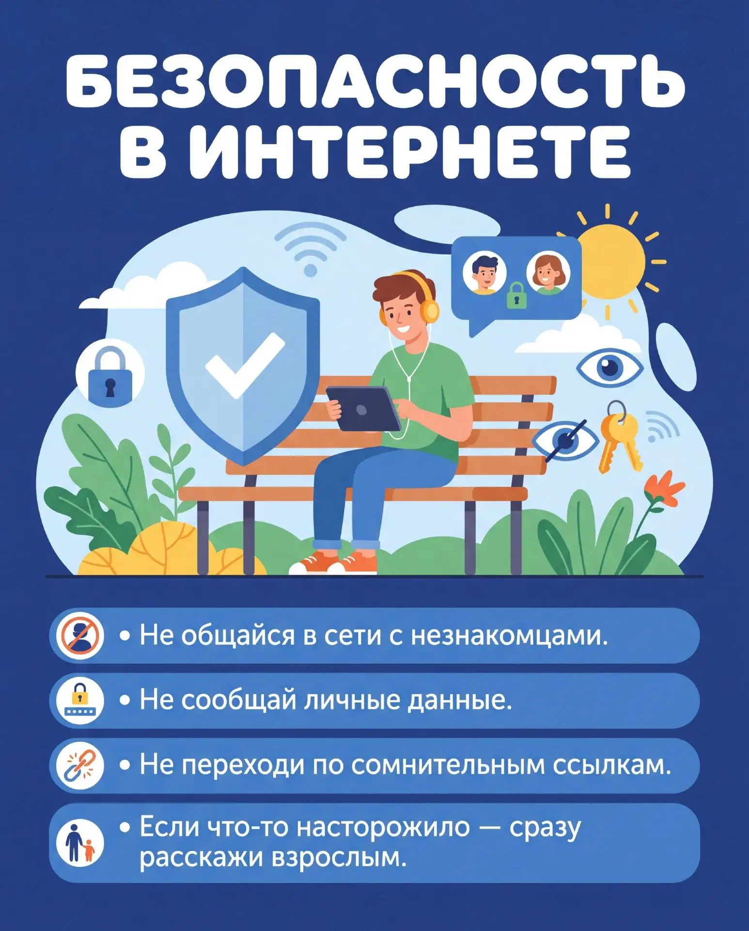 📱 Ты в интернете каждый день. А ты в безопасности? 😉