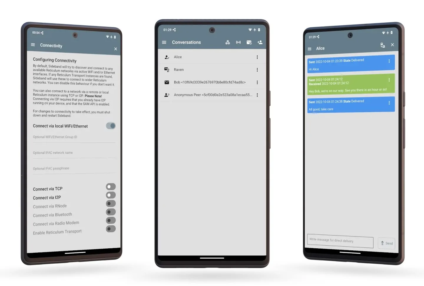 LXMF — клиент для Android, Linux и macOS, позволяющий общаться с людьми или LXMF-совмес...