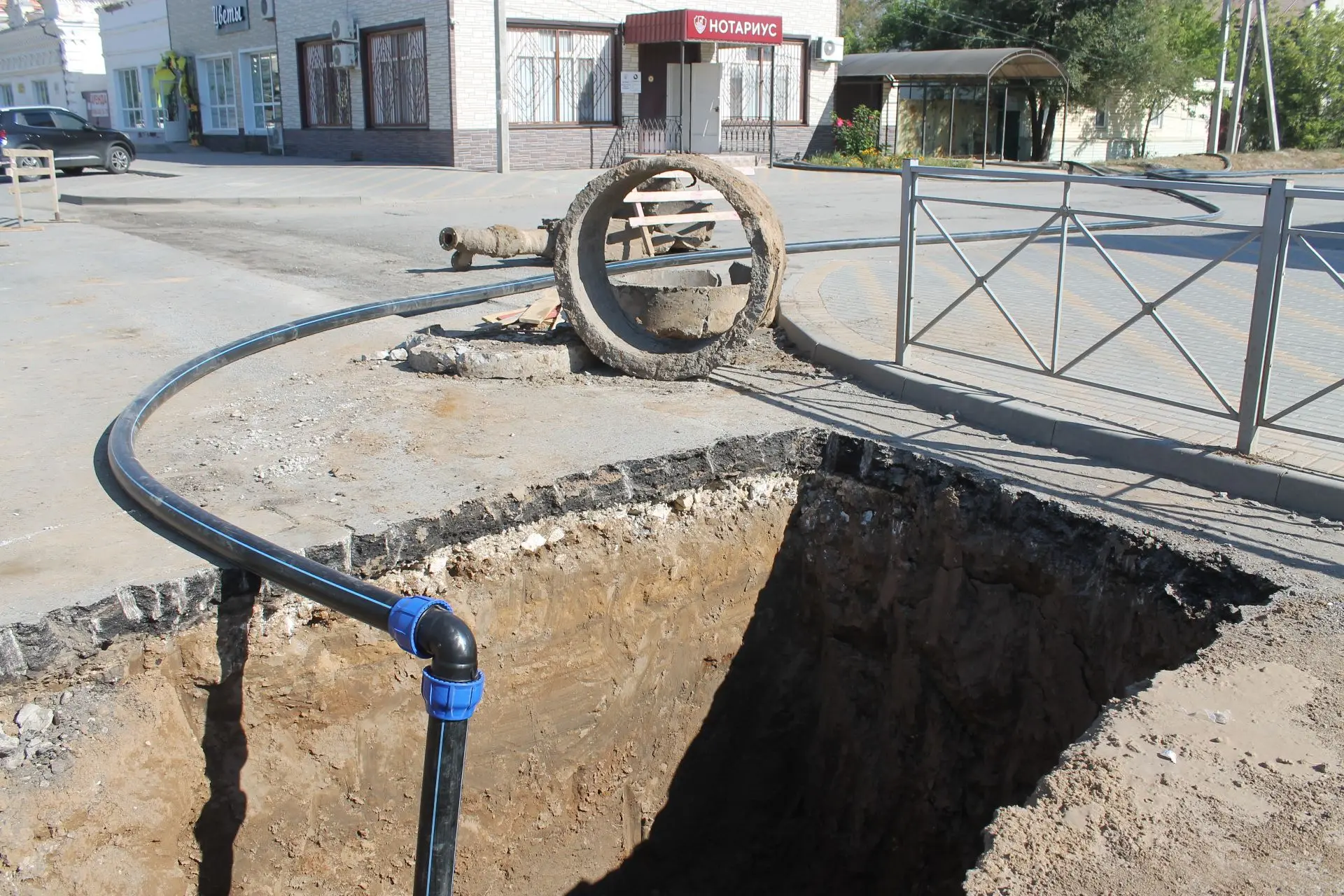 Снабжают водой по временной схеме