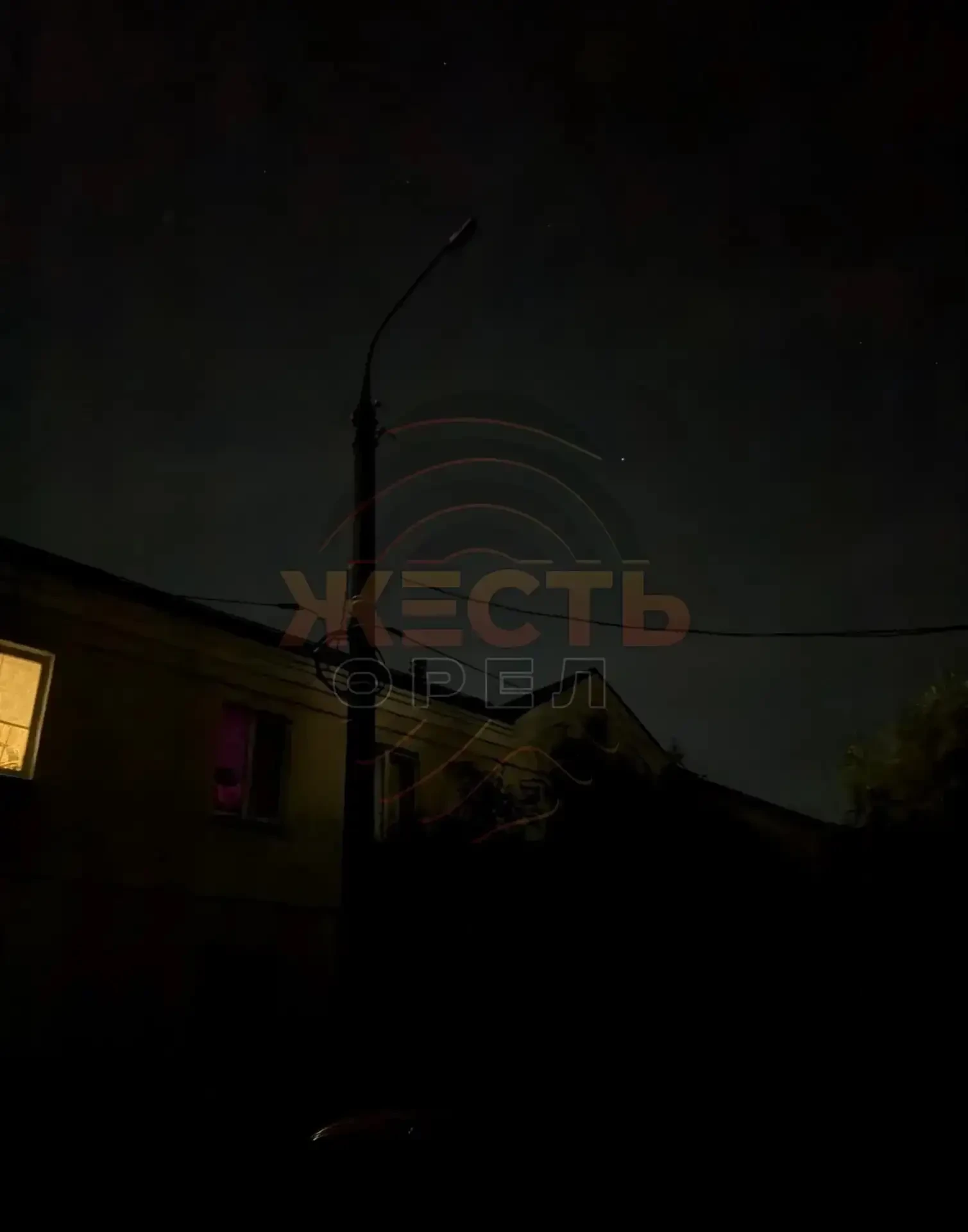 Орловчане пожаловались на тёмный участок дороги у Васильевской