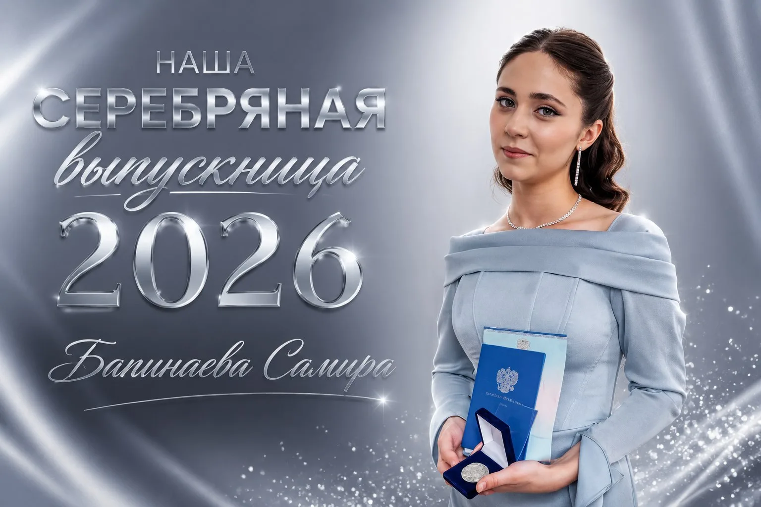 🎉 Наша серебряная гордость — Самира Бапинаева! 🎉

Сегодня особенный день: мы провожаем в большую ж