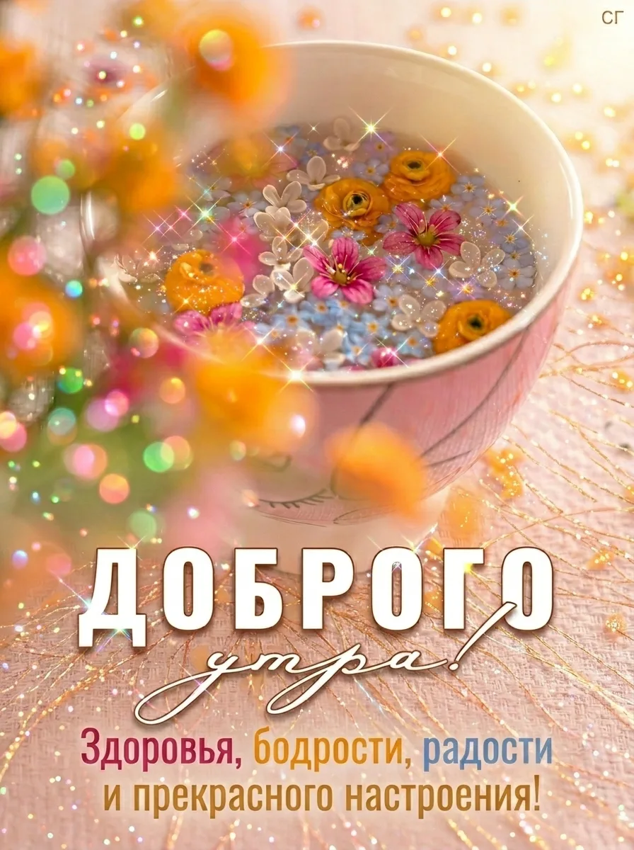 С добрым утром! Пусть здоровье будет крепким, настроение солнечным, сердце наполненным ...