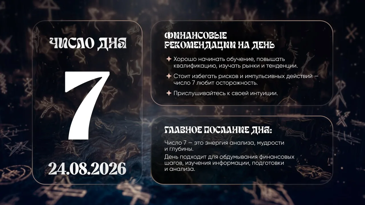 Число удачи на сегодня, 24 августа