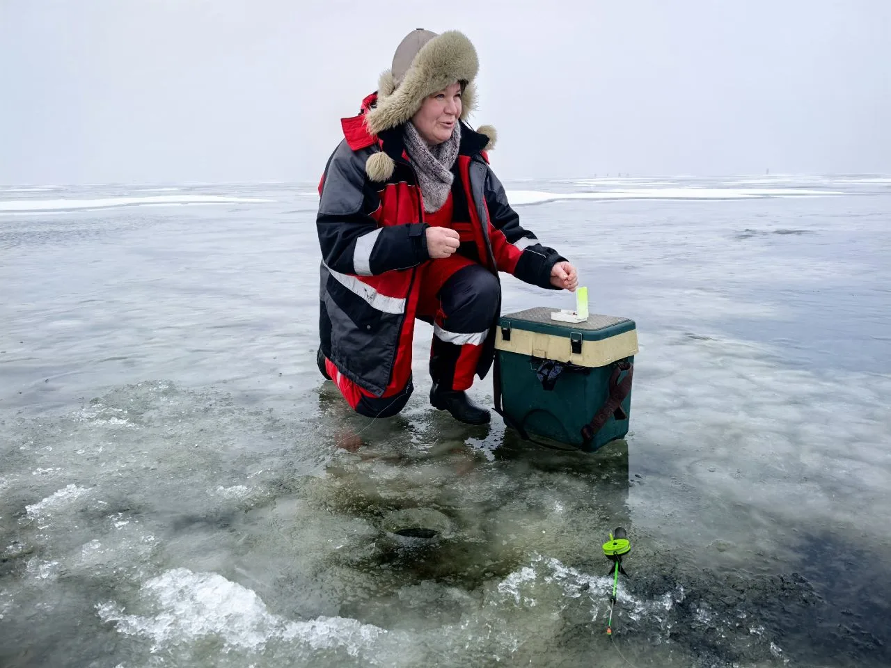 🎣Даже немного испортившаяся погода и небо, затянувшееся серыми тучами, не могло согнат...