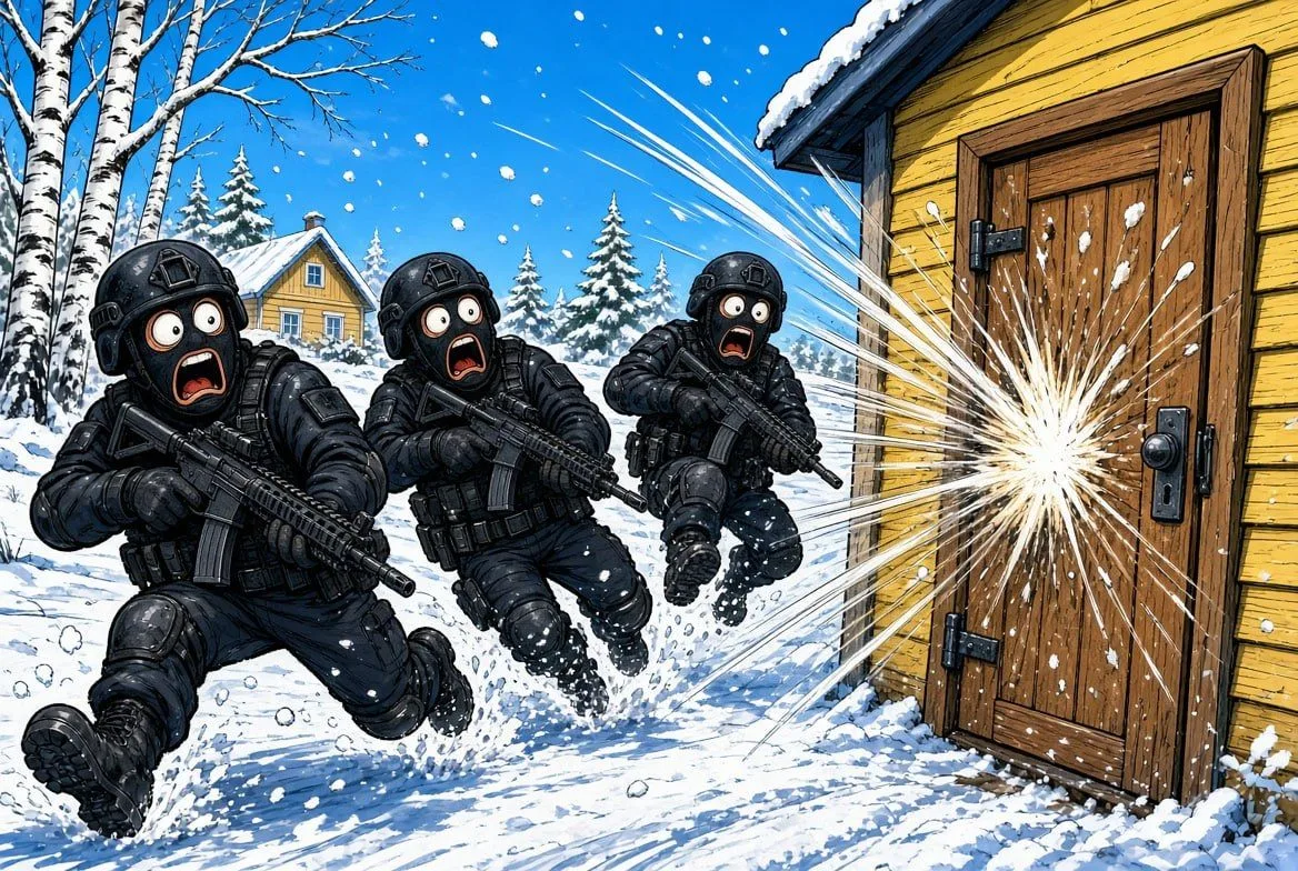 👀ПТСР "по-фински": местная полиция провела целую операцию из-за звука выстрела в кварт...