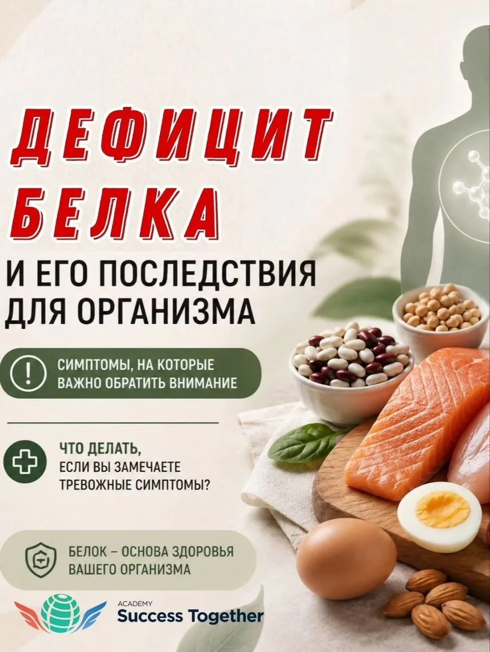 Дефицит белка — это не про «нехватку мяса в рационе». Белок участвует в работе мышц, им...