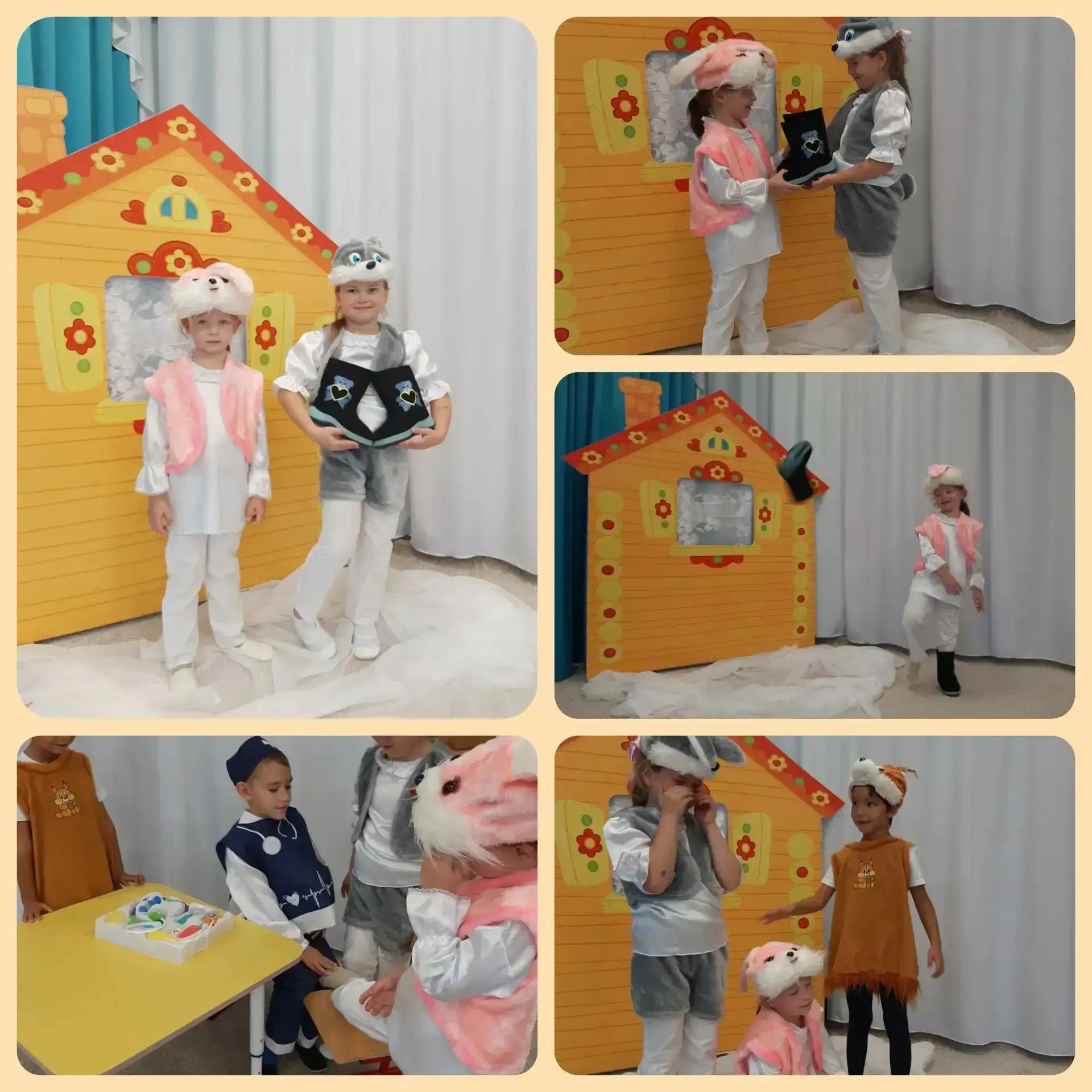 Өлкәннәр төркемендә тәрбияләнүчеләр белән А.Алишның " Куян кызы " әкиятен сәхнәләштердек.