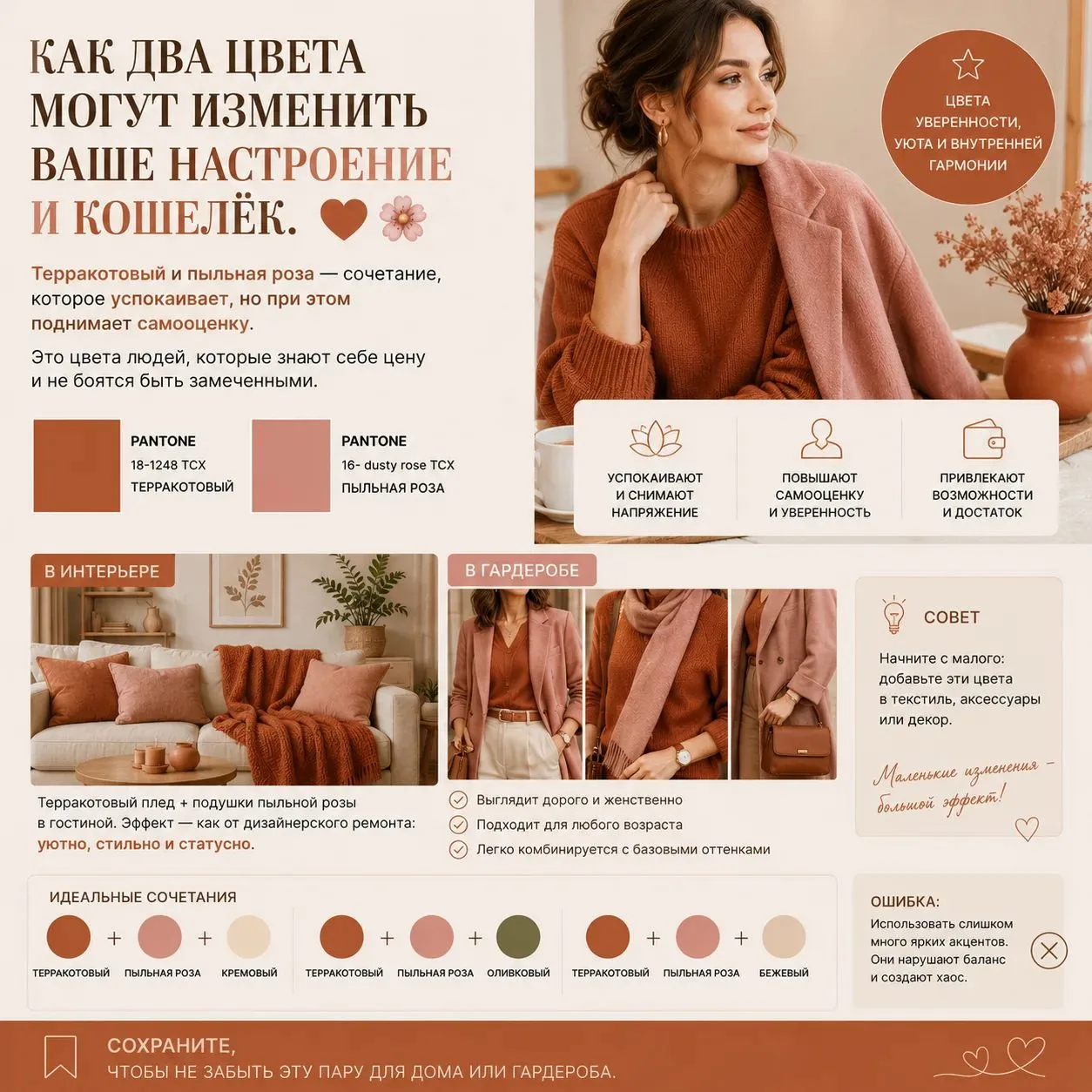Как два цвета могут изменить ваше настроение и кошелёк. 🧡🌸