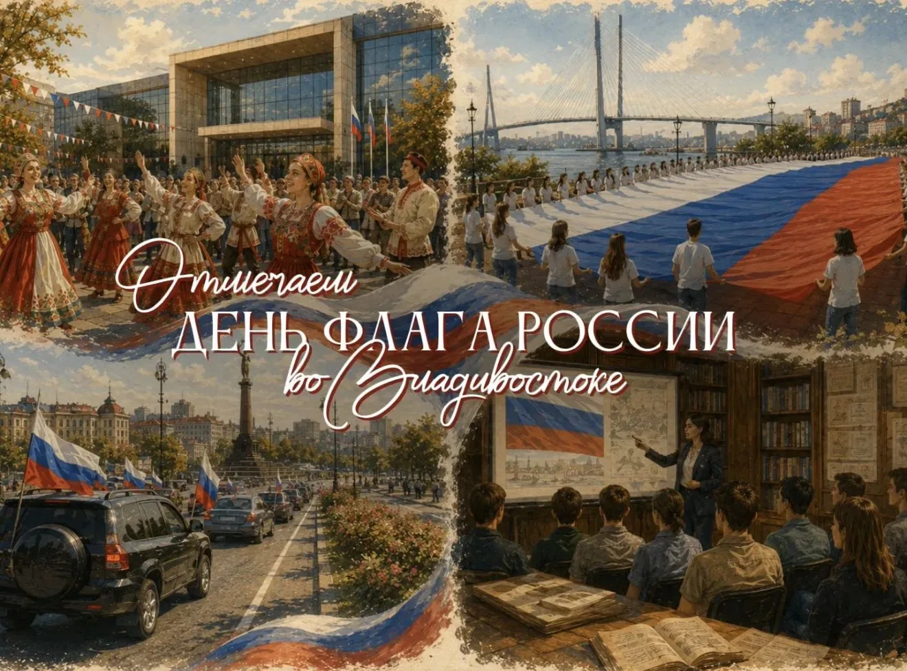 🇷🇺 Отмечаем День флага России во Владивостоке