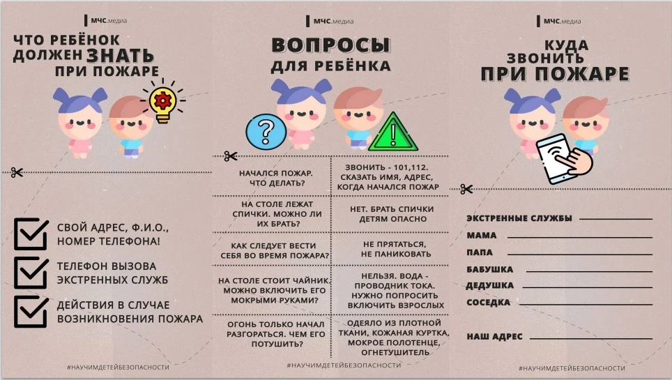 Научим детей правилам пожарной безопасности!