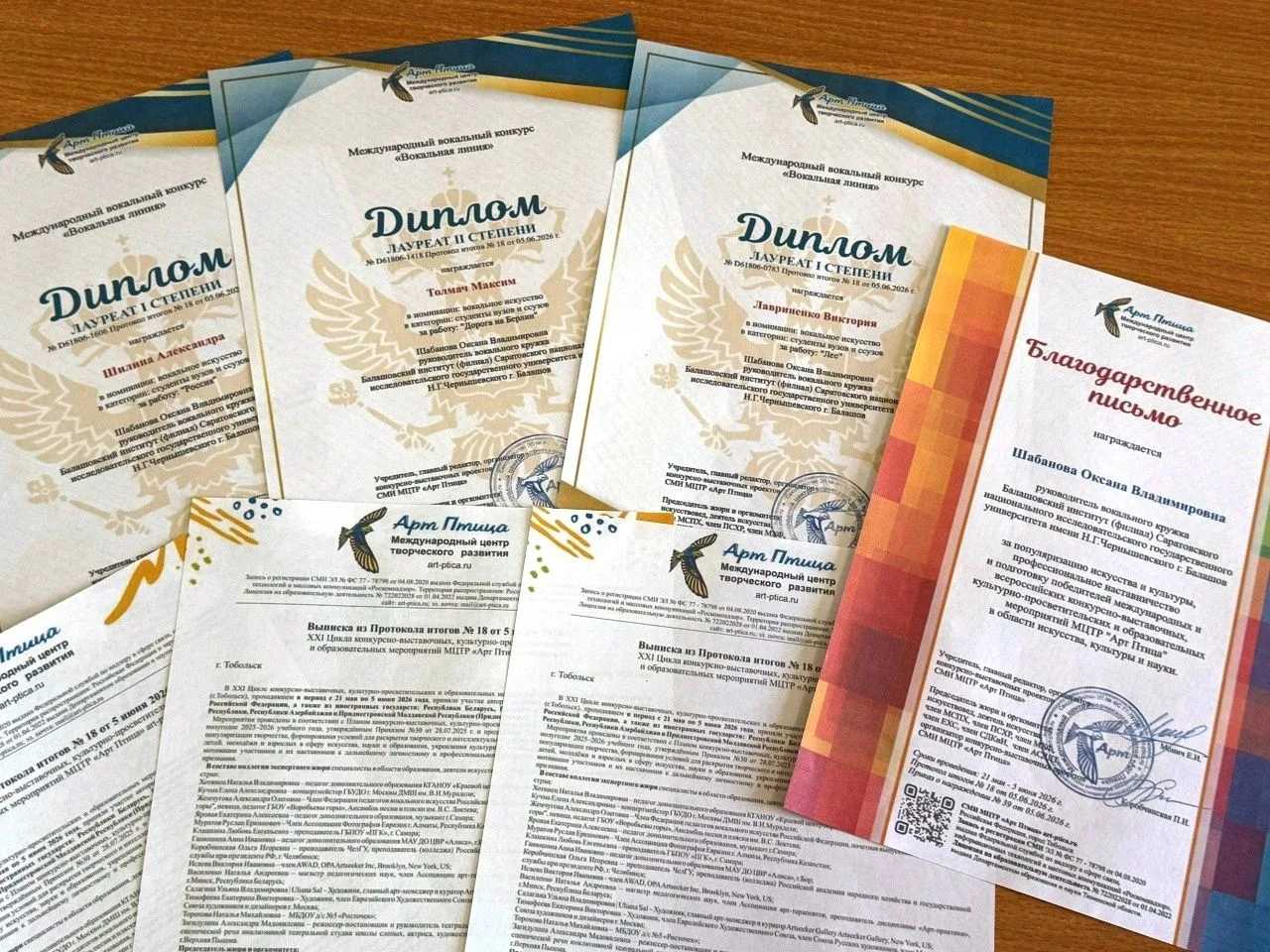 Участники вокального кружка «Мелодия» – лауреаты Международного конкурса