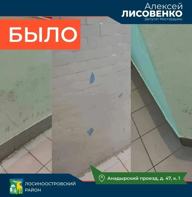 В Лосиноостровском районе по адресу: Анадырский пр-д, 47к1 были повреждены элементы вну...