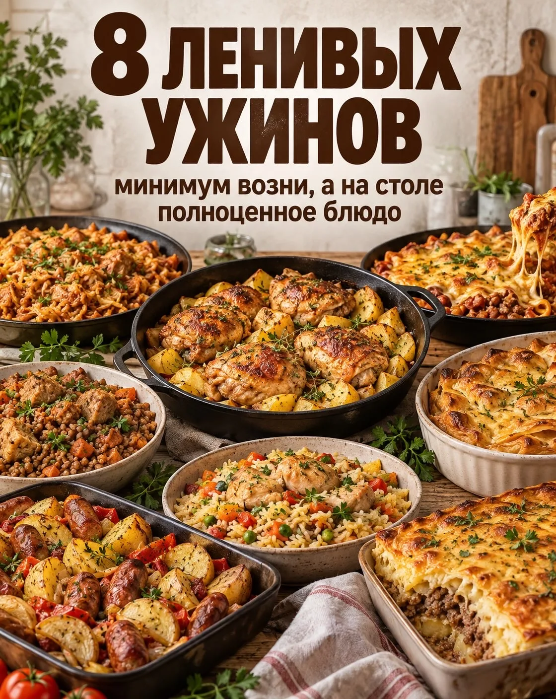 Сохраняйте, когда сил на готовку НОЛЬ, а ужин сам себя не приготовит 😅