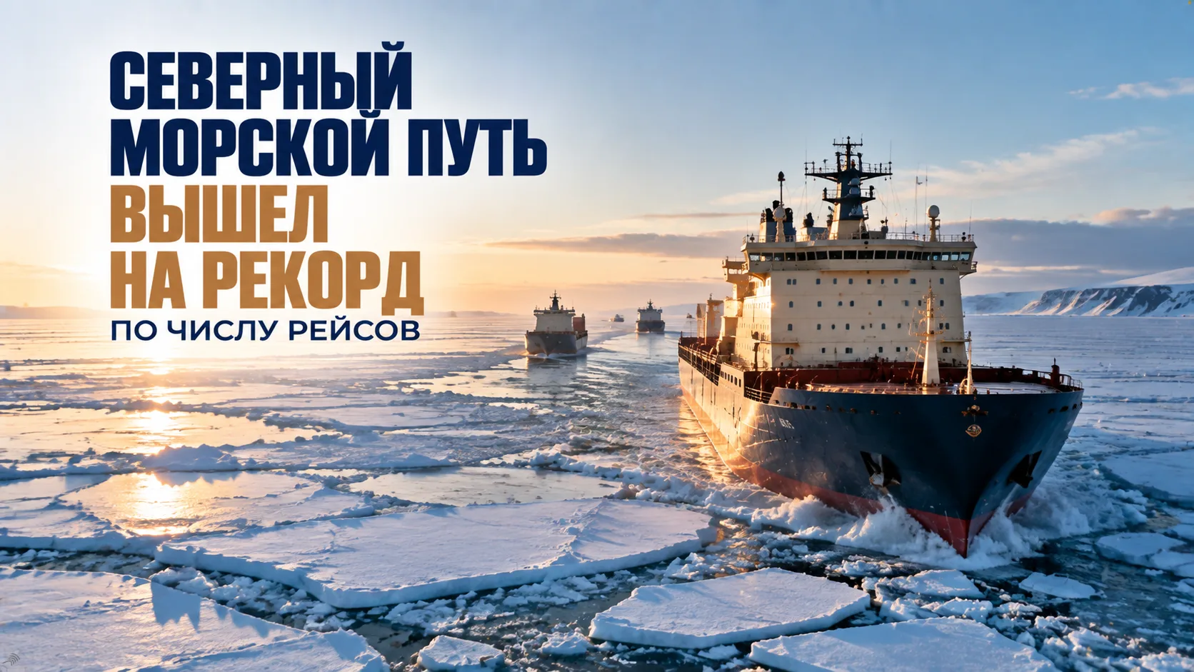 Северный морской путь вышел на рекорд по числу рейсов