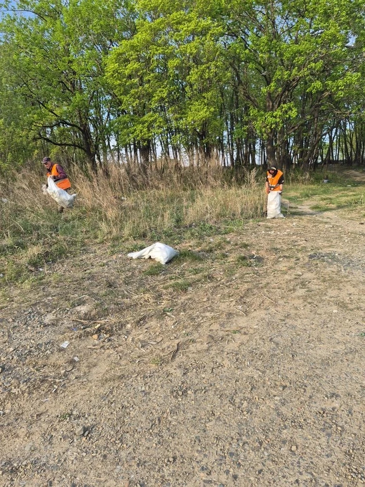 Сотрудники МБУ «ЖКХ и благоустройство» привели в порядок территорию около дома №111 по улице Будника