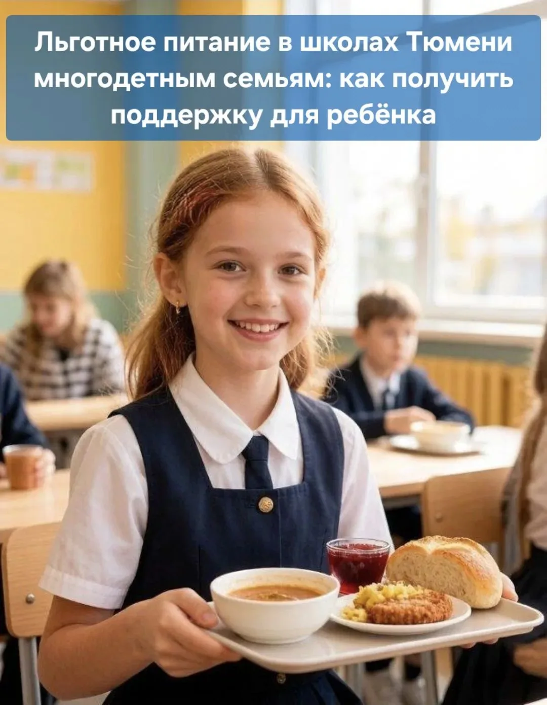 Льготное питание в школах Тюмени многодетным семьям: как получить поддержку для ребёнка