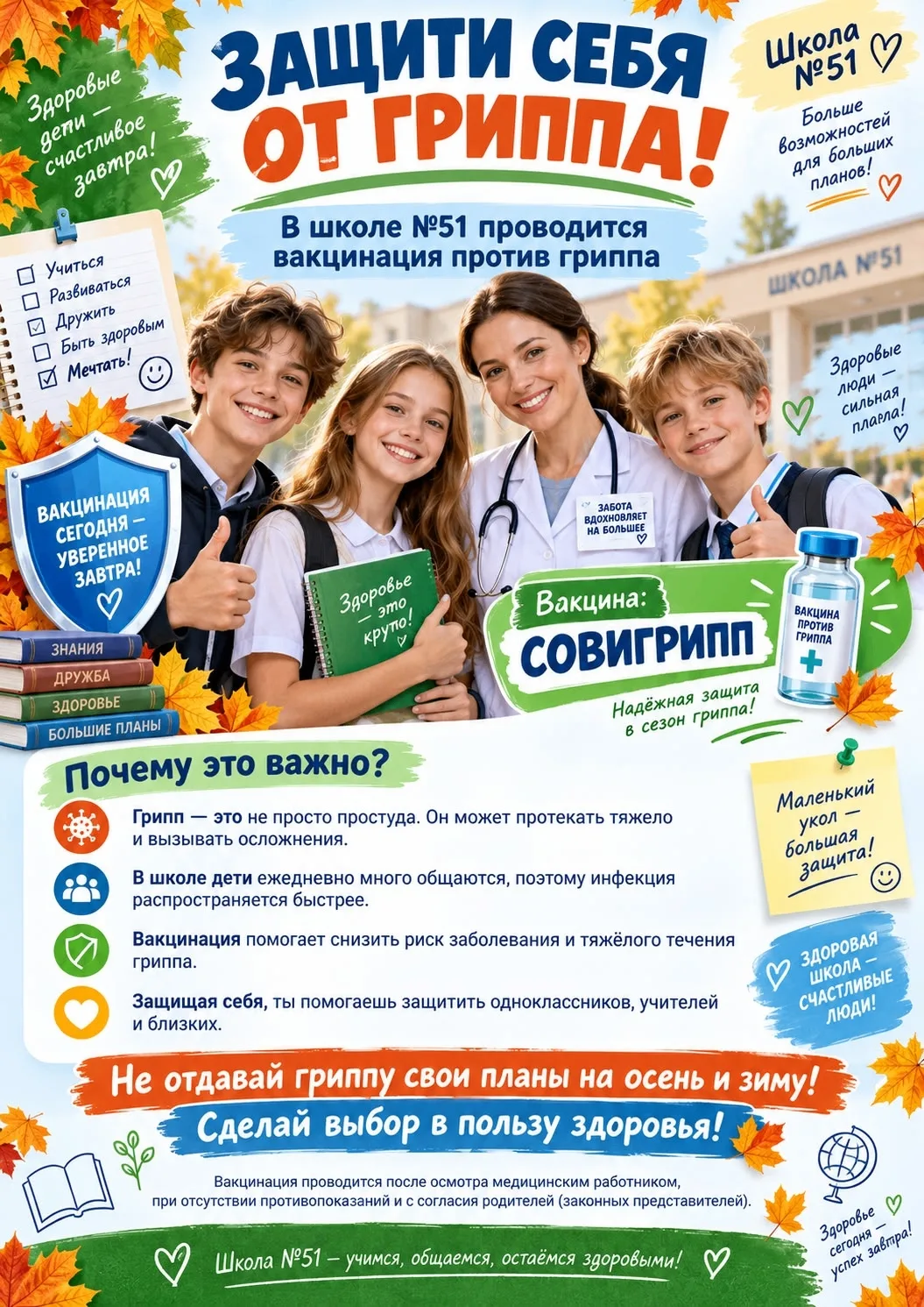 #  ЗАЩИТИ СЕБЯ ОТ ГРИППА!