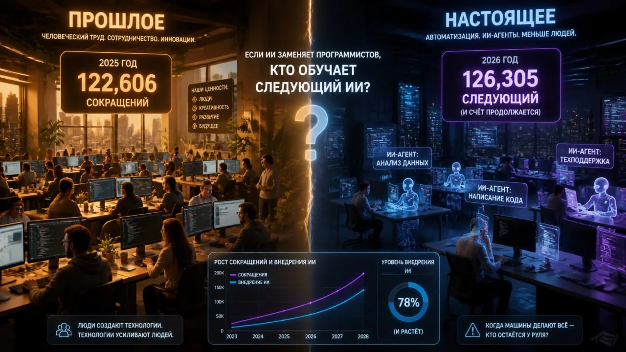 ✅ ИИ-увольнения в технологиях превысили показатели всего 2025 года