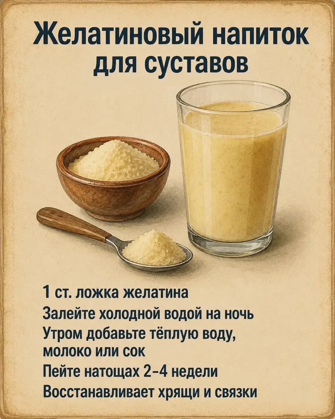 🥤 Два домашних рецепта для заботы о суставах — сохраните, чтобы не потерять!