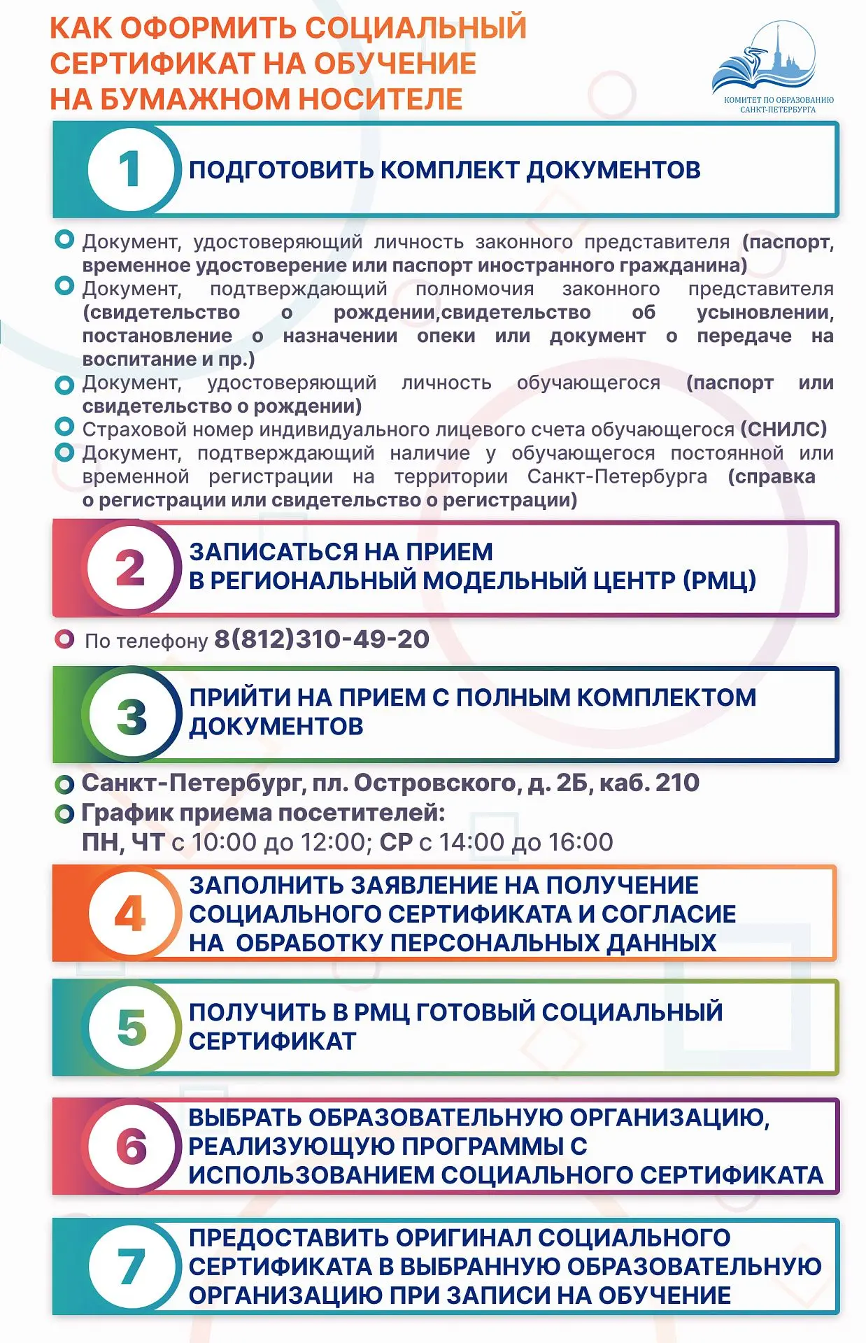 Уважаемые родители!
В Санкт- Петербурге изменился порядок оформления социальных сертификатов на обуч