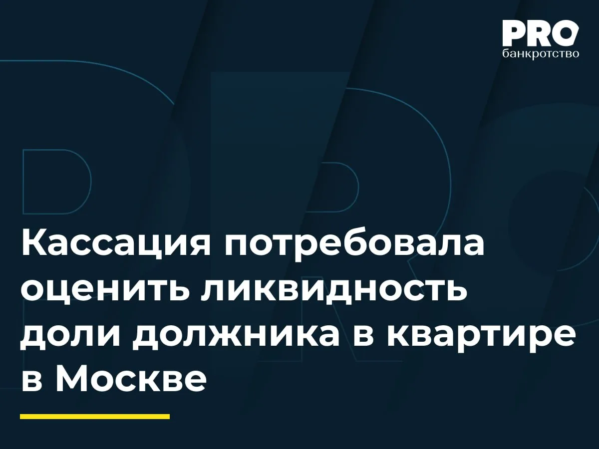 Кассация потребовала оценить ликвидность доли должника в квартире в Москве