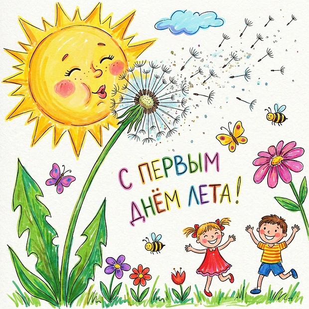 ☀️С первым днём лета! С Днём защиты детей!