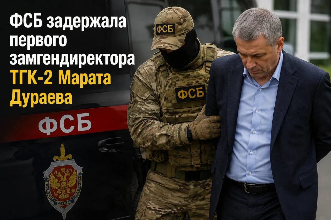 ФСБ задержала первого замгендиректора ТГК-2 Марата Дураева