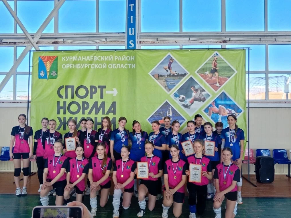 🏆 Открытый турнир по волейболу среди девушек 2010–2011 г. р. прошёл в с. Курманаевка!