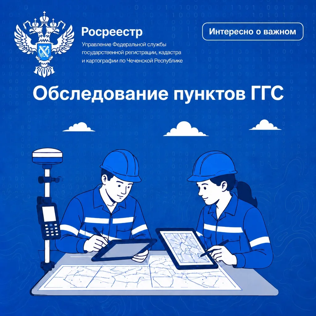 На территории Чеченской Республики продолжается инвентаризация геодезических пунктов.
