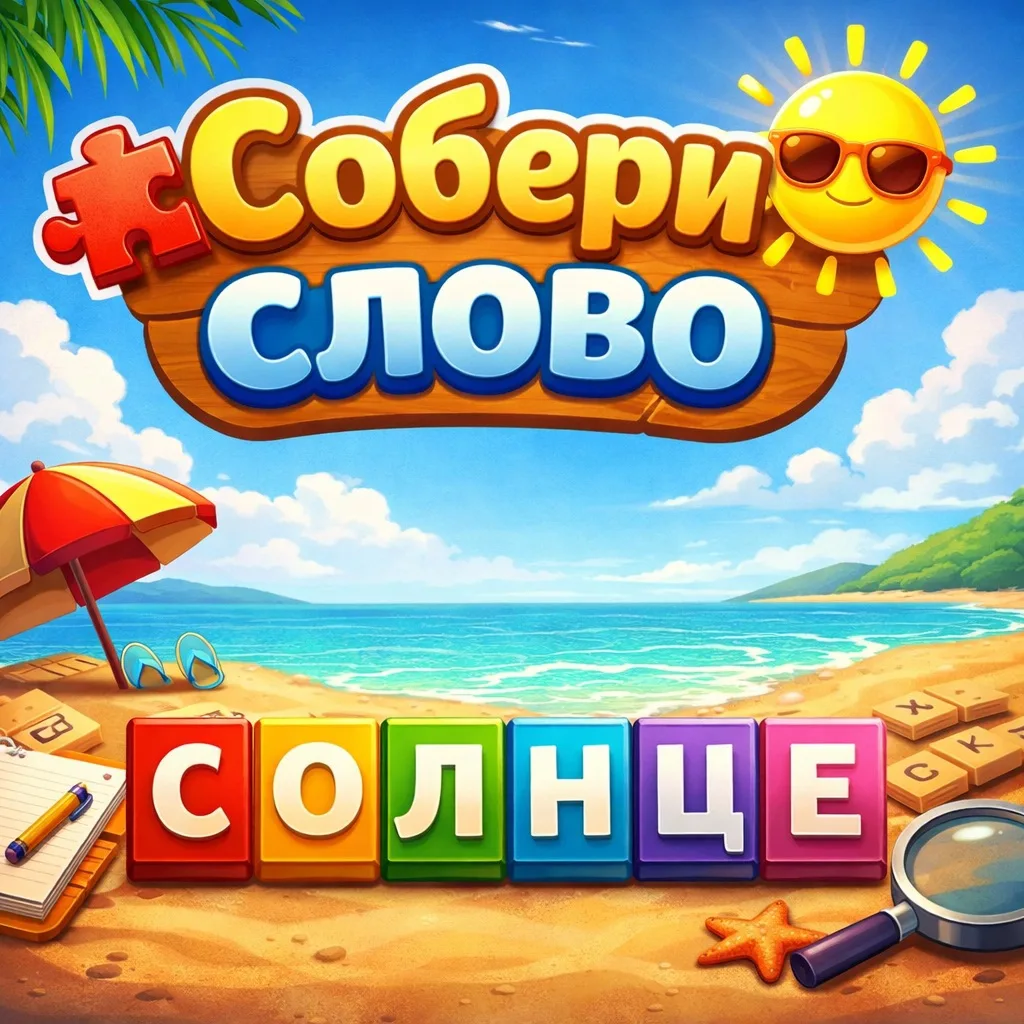 🧩 Собери слово

✅Небольшая словесная разминка на летний день.

🔹Ваши буквы:
С О Л Н Ц Е

🔎Задача 