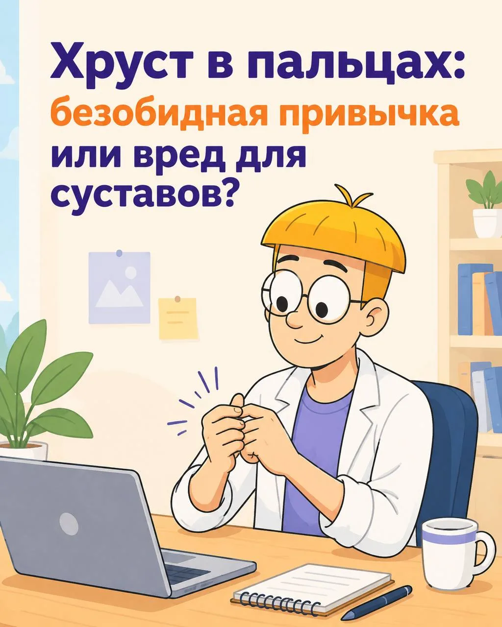 Хрустеть пальцами — это безобидная привычка или вред для суставов? 🦴 Разбираемся вместе!