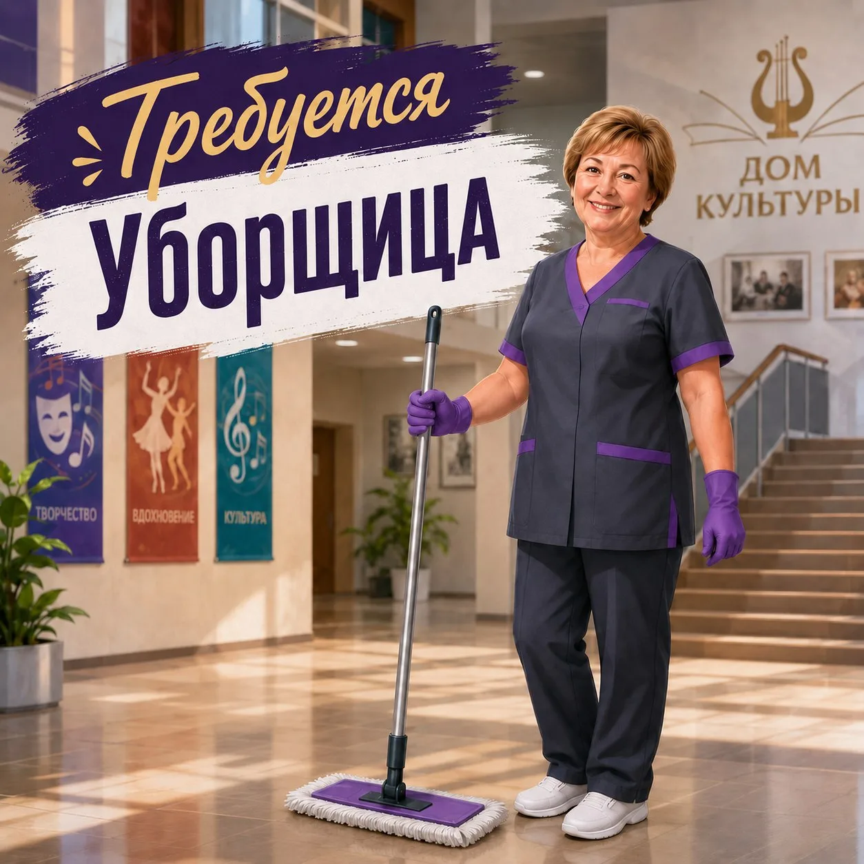 📢 ВНИМАНИЕ! ТРЕБУЕТСЯ УБОРЩИЦА! 🧼🧹