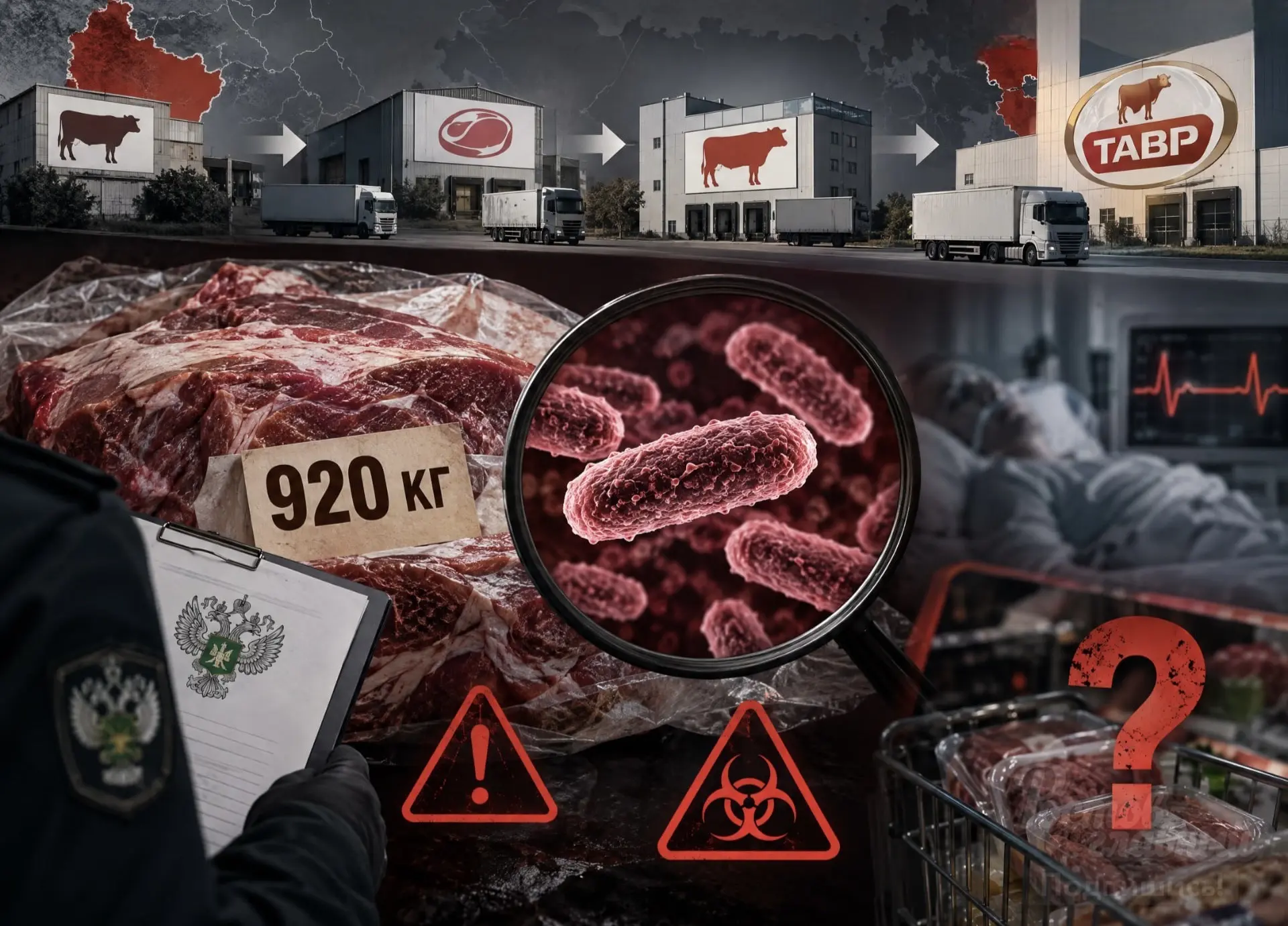🥩 920 кг говядины со смертельной бактерией попали на ростовский завод ТАВР!