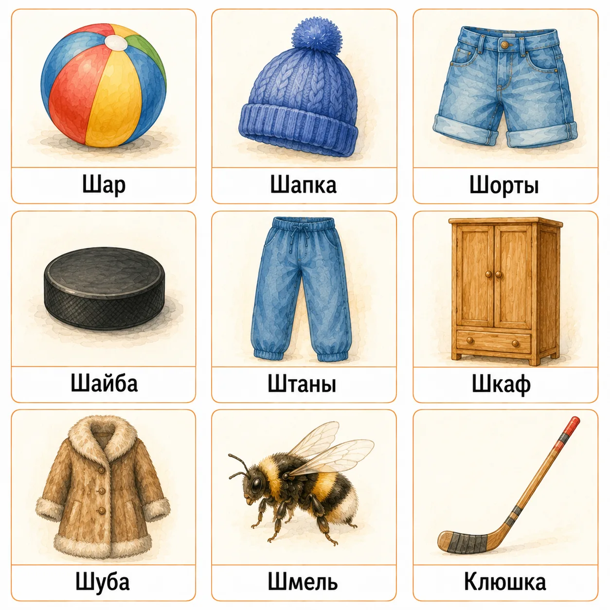 Карточки на отработку звука Ш.                                                         ...