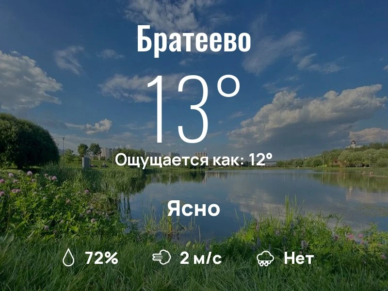 Что с погодой в Братеево?