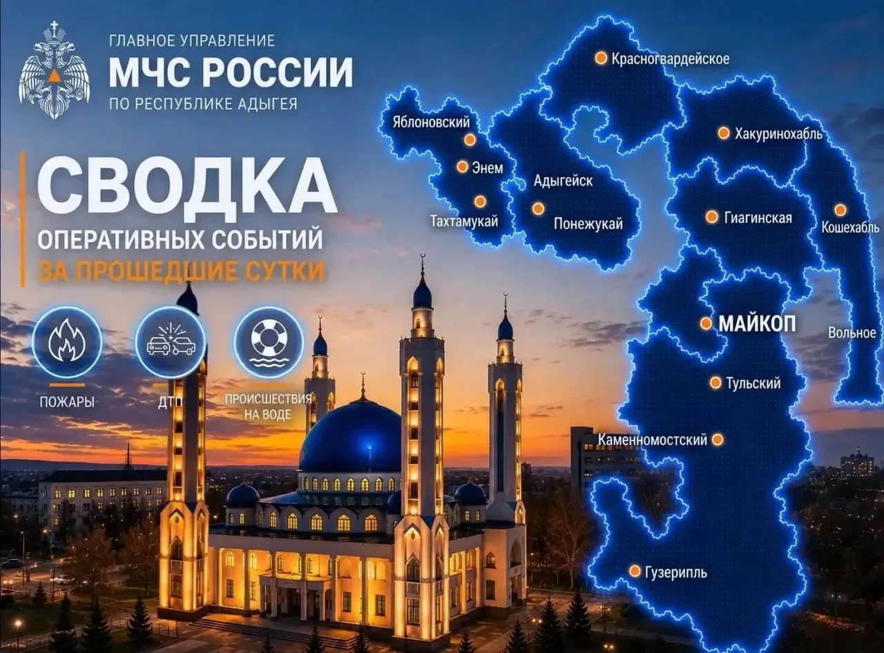 📢В Республике Адыгея за прошедшие сутки