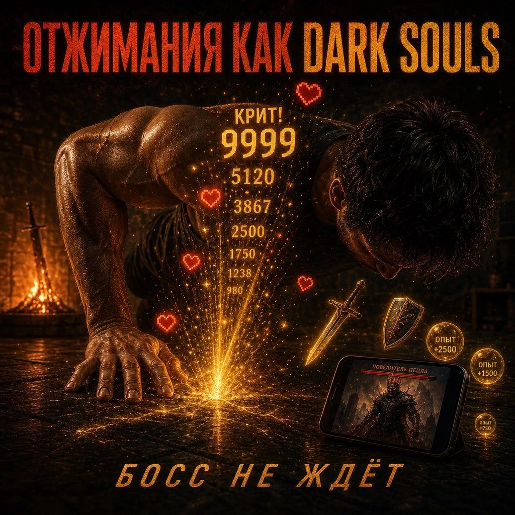 На Айфон вышло приложение в стиле Dark Souls для отжиманий

На iPhone вышло приложение Push Up Arena