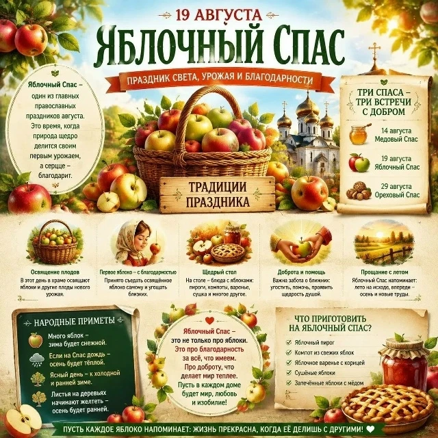 🍎 19 августа — Яблочный Спас! 🍎