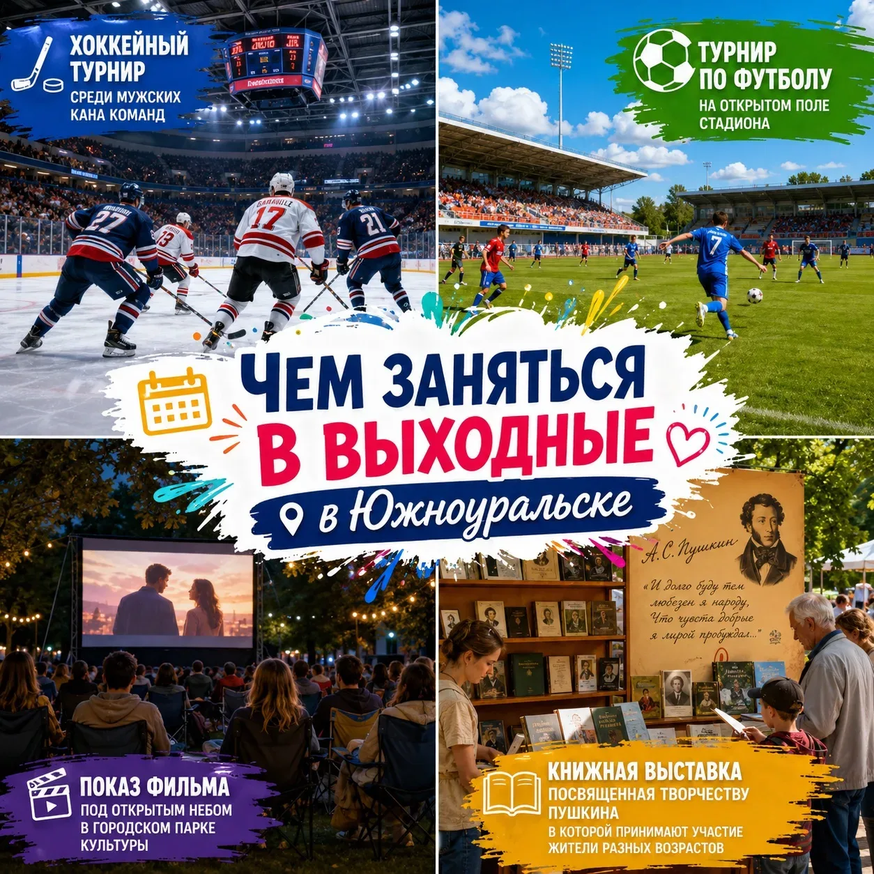 🗓 Чем заняться в выходные в Южноуральске? Большая афиша на 6 и 7 июня!