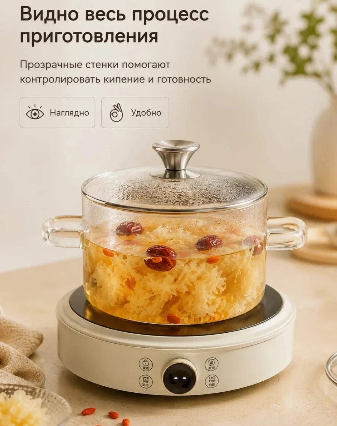 Классная жаропрочная кастрюля 🥘, 3,5 литра 🔥