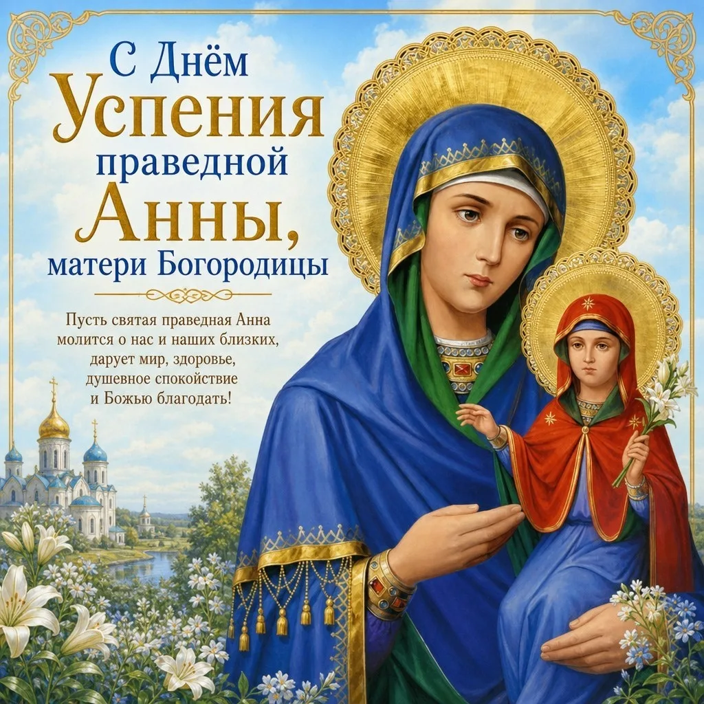 🙏🌸 7 августа — Успение праведной Анны, матери Пресвятой Богородицы 🌸🙏